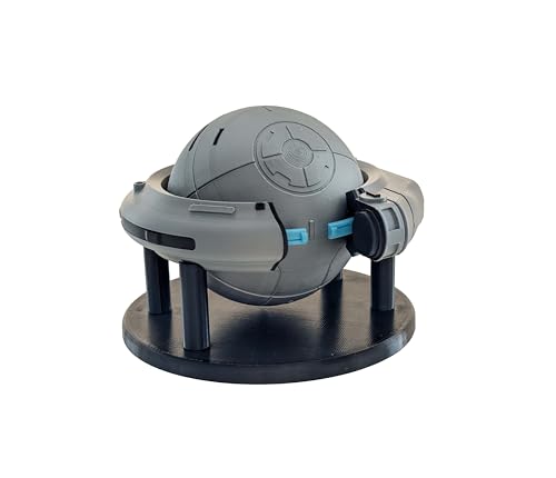 3D Printed Pop Replica,Gaming Collectible with Glow-in-The-Dark Accents,Rolling Desk Sculpture with Stand - color: Gray