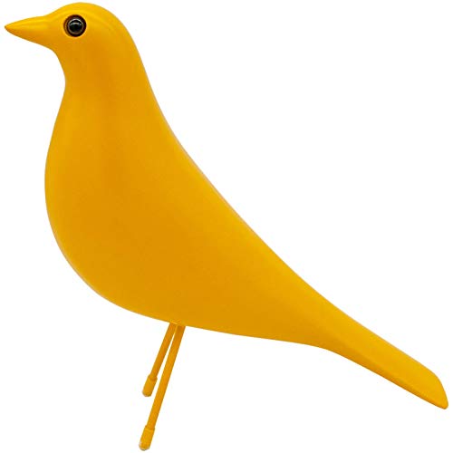 Mid Century Sculpture House Bird - Office Decor Desk Dove Ornament Arts Gift Replica (Yellow) - color: Yellow