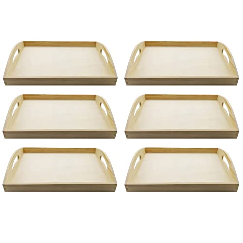 Make Market 13" Wooden Tray, 6 Pack