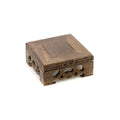 Wooden Display Stand Base 3.15"×3.15" Square Wood Carved Pedestal Oriental Style Stand for Vase, Teapot, Table Lamps - size: 3.15"×3.15"