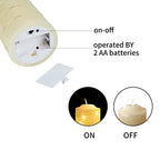 Battery Operated Flameless LED Candles: with Embedded String Lights, 3 Pack Flickering Electric Candle with 10-Key Remote Control for Seasonal Festival Celebration Real Wax(Batteries not Included) - color: H09# Ivory 3Pack Real Wax