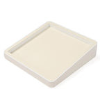 Oirlv Microfiber Jewelry Tray Showcase Display Necklace Bracelet Ring Showcase Display Empty Plate(Beige) - color: Base Tray P13425