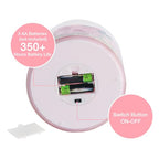 Eywamage 3 Wick Flameless Candle with Remote, Pink Hummingbird Floral Glass LED Candle, Large Battery Pillar Candle Φ 6" H 6" - color: Pink Hummingbird