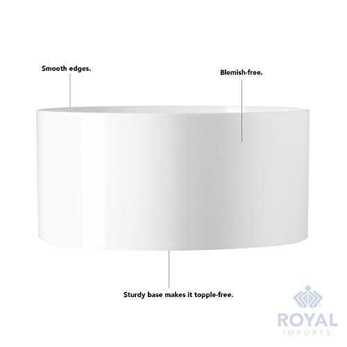 Royal Imports Flower Acrylic Vases Cylinders - Decorative Centerpiece Display for Home or Wedding - Non Breakable Plastic, 8X4 - White - size: 8"x4"