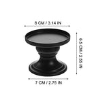 Abaodam Metal Candle Holders Set of 2, Reversible Pillar and Taper Candle Holder Stand for Fireplace, Table Centerpiece and Farmhouse Home Decor (Black)