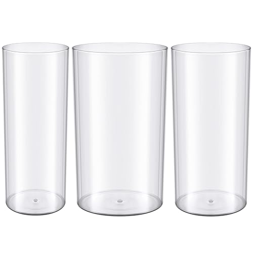 meekoo 3 Pcs Flower Acrylic Vase Cylinders Round Decorative 4 x 10 in, 5 x 10 in, 6 x 10 in Vase Break Resistant Acrylic Flower Cylinder for Centerpiece Home Wedding Decor(Clear, Classic) - color: Classic, size: 4 x 10 in, 5 x 10 in, 6 x 10 in