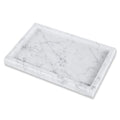 JIMEI Marble Vanity Tray Guest Towel Holder Tray for Bathroom, Coffee Table Tray for Living Room Bathroom Hand Towel Tray, Napkin Holder for Bathroom,White Marble Tray - color: Engraving Tray