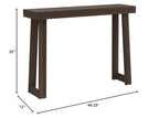 Plank+Beam Solid Wood Console Table, 46 Inch, Sofa Table, Narrow Entryway Table for Hallway, Behind The Couch, Living Room, Foyer, Easy Assembly, Walnut - color: Walnut, size: 46" Console Table