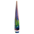 Luxury Lane Hand Blown Abstract Hollow Tear Drop Sommerso Art Glass Sculpture for Home Decor 14 inch Tall Centerpiece Table Decoration - size: 14" tall