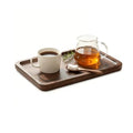 Solid Walnut Small Serving Tray - 11.81" x 7.8" x 0.79" One Piece Walnut Tray 1/4‘’ deep for Coffee Table, Breakfast,Bathroom Vanity, Perfume Display,Home Decor, Natural Finish, No Glue Joints