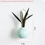 8PCS Cute Mini Ceramic Vase Magnets for Fridge, Mini Bud Vases Magnetic, Tiny 3D Plant Vase for Refrigerator Decoration Kitchen Locker Kitchen Office