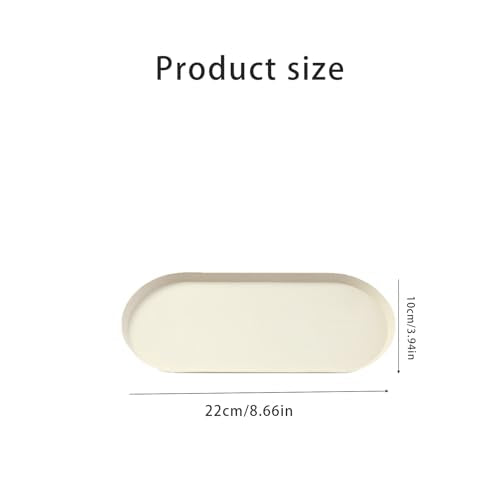 Silicone Vanity Tray - Oval Bathroom & Sink Tray (8.66x3.94 Inch) Dishwasher Safe Jewelry Organizer for for Bathroom, Desk, Vanity, and Cosmetics (Black&White&Green) - color: Black&white&green