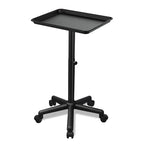 Salon Tray on Wheels- Adjustable Salon Service Rolling Tray Suitable for Mayo Stand,Tattoo Tray and Dentist Tray(Black) - color: Black