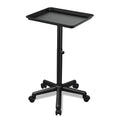 Salon Tray on Wheels- Adjustable Salon Service Rolling Tray Suitable for Mayo Stand,Tattoo Tray and Dentist Tray(Black) - color: Black