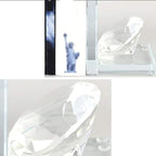 Bookends Decorative Bookend Crystal Diamond Book Ends Light Luxury Hold Books Bookends Villa Showcase Book Stoppers Desk Book Organizer