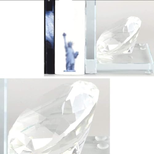 Bookends Decorative Bookend Crystal Diamond Book Ends Light Luxury Hold Books Bookends Villa Showcase Book Stoppers Desk Book Organizer