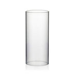 WGVI Hurricane Candle Holder Sleeve, Wide 3.5", Height 8", Clear Glass Cylinder Candleholder, Chimney Tube, Open Ended Candle Shade, 1 Piece - size: 3.5"x8"H