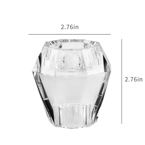 Crystal Candle Holders Pack of 2, Reversible Clear Tealight or Taper Candlesticks, Table Centerpiece Home Decor for Wedding, Dining, Party, Luxury Gift Set (Transparent) - color: Clear