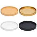 4 Pack Ceramic Plant Saucer Tray 4.72 Inch Round Flower Pot Drip Trays for Indoor Outdoor Plants Succulents