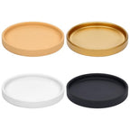 4 Pack Ceramic Plant Saucer Tray 4.72 Inch Round Flower Pot Drip Trays for Indoor Outdoor Plants Succulents