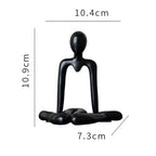 Fenteer Thinker Abstract Sculpture Desktop Figurine Decorative Ornament Minimalist Home Decor Creative Hollow Design Premium Material Suitable for Living Room