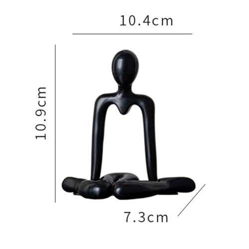 Fenteer Thinker Abstract Sculpture Desktop Figurine Decorative Ornament Minimalist Home Decor Creative Hollow Design Premium Material Suitable for Living Room