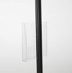 M&T Displays Free Standing Aluminum Display Stand Single Sided Document Brochure Sign Holder Front Loading Portrait Landscape Black Snap Frame 1x(11x17) and Clear Acrylic Pocket 1x(8.5x11) Inch - color: Black