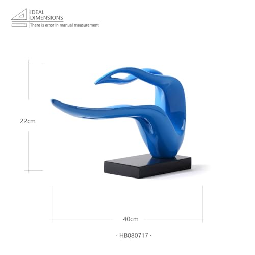 HAUCOZE Abstract Woman Figurine Modern Sculpture Home Art Decor Table Centerpiece Gift for Bedroom Living Room Polyresin 15.7 Inch