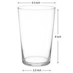 CYS EXCEL 8" Clear Glass Cylinder Vase Taper Down Flower Vase with 4.5" Opening Elegant Centerpiece for Weddings, Events, and Home Décor - size: 8"H x 4.5"O x 3.2"B