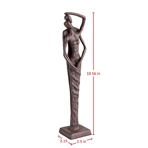 Danya B. Modern Abstract Metal Art Shelf/Table Decor - Decorative Cast Iron Figurine - Embracing Couple Sculpture