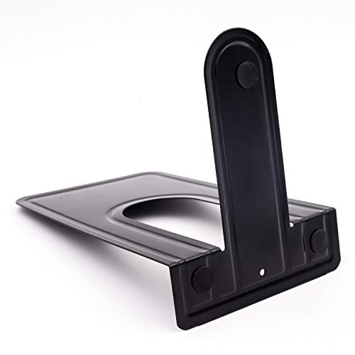 KINJOEK 4 Pairs/8 PCS Heavy Duty Bookends, 8.3x6.5x5.1 Inch Anti Slip Metal Book Ends for Books, Magazines, DVDs, Home, Office, School, Library, Black - size: 4Pairs Black