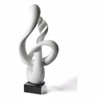 Sculpture Music Note Decor Modern Statue Gifts Treble Clef Figurine Polyresin Arts White 23 inch - color: White