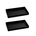 2PCS 7.87” L x 3.93” W Silicone Soap Dispenser Trays, countertop Tray for Kitchen Counter, Toilet, Small Black Tray for Scrubber, Lotion Bottles, Perfume, Jewelry, Candle, Key Trinket Ring-Black - color: Black （2pcs Small 7.87”）