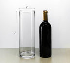 CYS Excel Clear Glass Cylinder Vase (H:12" D:4") | Multiple Size Choices Glass Flower Vase Centerpieces | Hurricane Floating Candle Holder - size: H-12" D-4"