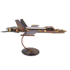 FA 18 Hornet Collectible Handmade Metal Art Figurine, Desk Accessories, Trophy, Boss Gift, Home Office Décor, Aircraft - style: FA 18 Hornet