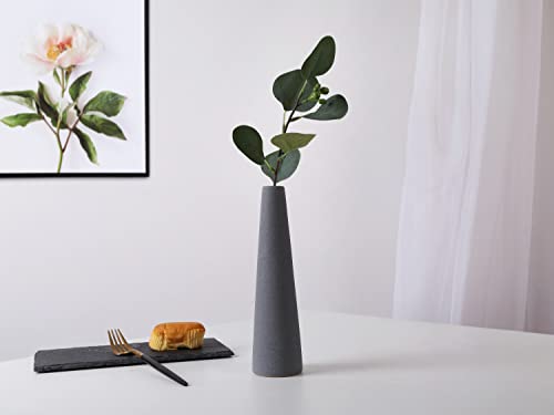 Ceramic Vases, Modern Home Decor Ceramic Vase, Frosted Porcelain vase, Grey Minimalist vases,Living Room Decoration，Ideal Shelf, Best Decoration. (Grey) - color: Gray