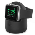 AhaStyle iWatch Stand Silicone Charging Dock Holder for Apple Watch Ultra 3, Ultra 2, Ultra, SE3, SE2, SE, Series 11 10 9 8 7 6 5 4 3 2 1 (49/46/45/44/42/41/40/38mm), Supports Nightstand Mode (Black) - color: Black
