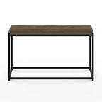 FURINNO Camnus Modern Living Coffee Table, Columbia Walnut - color: Columbia Walnut, size: Rectangular Metal Frame