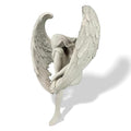 Elegant Angel Resin Sculpture - Hand-Carved Guardian Angel Statue - Kneeling Angel Figurine for Home & Garden Decoration - Emotional & Inspirational Ornament for Tabletop or Staircase Display