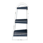 Creative Co-Op Heavily Distressed 3-Tier Metal Tray with White Frame & Rim, Navy - color: Navy