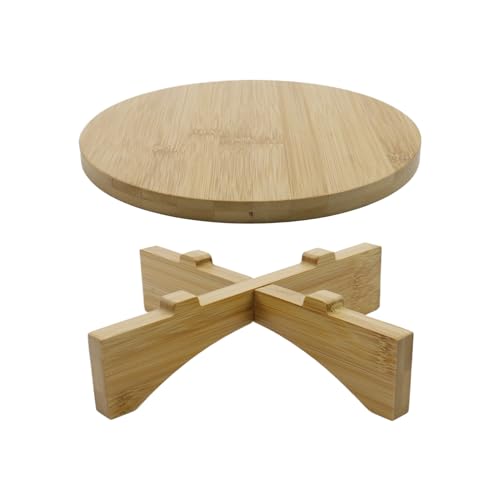 Oedema 7.6" Solid Wood Small Plant Stand Round Plant Riser Short Plant Stand Indoor for Small Plants, Flower Pot, Vase, Home Decor - size: 7.6inch/193mm