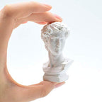 Resin Bust Statue 2.76 Inch Plaster Figurines Mini Home Decoration Sculpture White for Art Hobbyist-David - size: David