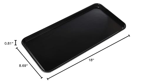 Cambro 918MT110 9" x 18" Black Fiberglass Market Tray