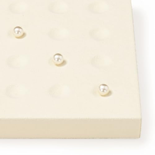 Oirlv Microfiber Diamonds Gemstones Jewelry Display Organize Tray Crystal Beads Holder for Stones Display Organizer Showcase(Beige) - color: Beads Charms P13410