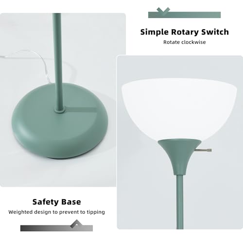 RISLG Standing Lamp, Floor Lamp, Dimmable Floor Lamps for Living Room Bedroom Study Office Kid’s Room (Green) - color: Green