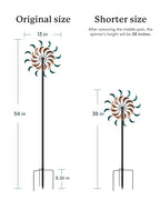 Wind Spinners Outdoor - Metal Windmill for Yard, Garden Spinners with Stake, Yard Art, Ideal Lovely Gift for Family Friends(13'' W x 54'' H) - color: Bronze-1