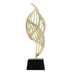 Metal Abstract Decorative Sculpture with Base Modern Luxury Metal Abstract Art Home Decor Statue for Desk Shelf Decor (Classic Black) - size: Classic Black