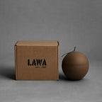 LAWA Imperfect Sphere Candle - Beautiful Handmade Pillar Scented Soy Wax Elegant Aesthetic Candle Housewarming Gift Home Room Shelf Decor Idea (Kobicha, Large) - color: Kobicha