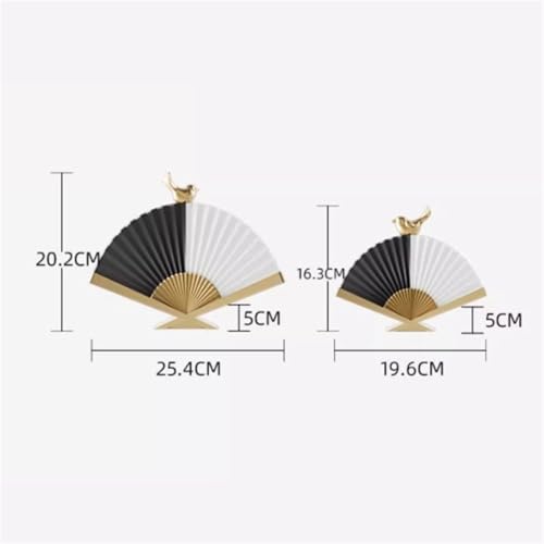 Statue Decorations Luxury Fan-Shaped Sculpture Ornament Entrance TV Cabinet Niche Art Decorations Home Decor Object