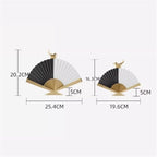 Statue Decorations Luxury Fan-Shaped Sculpture Ornament Entrance TV Cabinet Niche Art Decorations Home Decor Object
